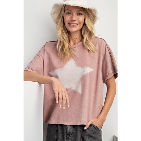 Star Mineral Washed Top - Regular and Plus - Picture 2 of 8